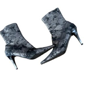 Loriblu Real leather - Silver/Black Stiletto Ankle Boots